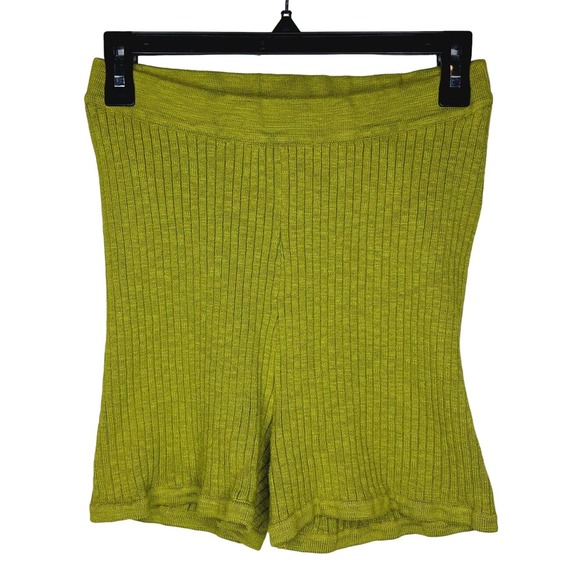 Free People Pants - Free People Beach Zuma Ribbed Sweater Knit Shorts High Rise Peridot Medium